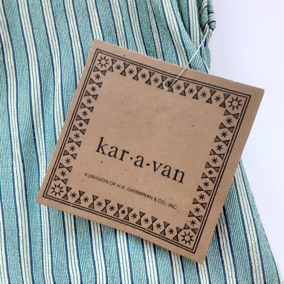 Vintage 90s Pinstripe Waist Coat Vest Tie Back Blue Button Front Sleeveless L - Picture 7 of 11